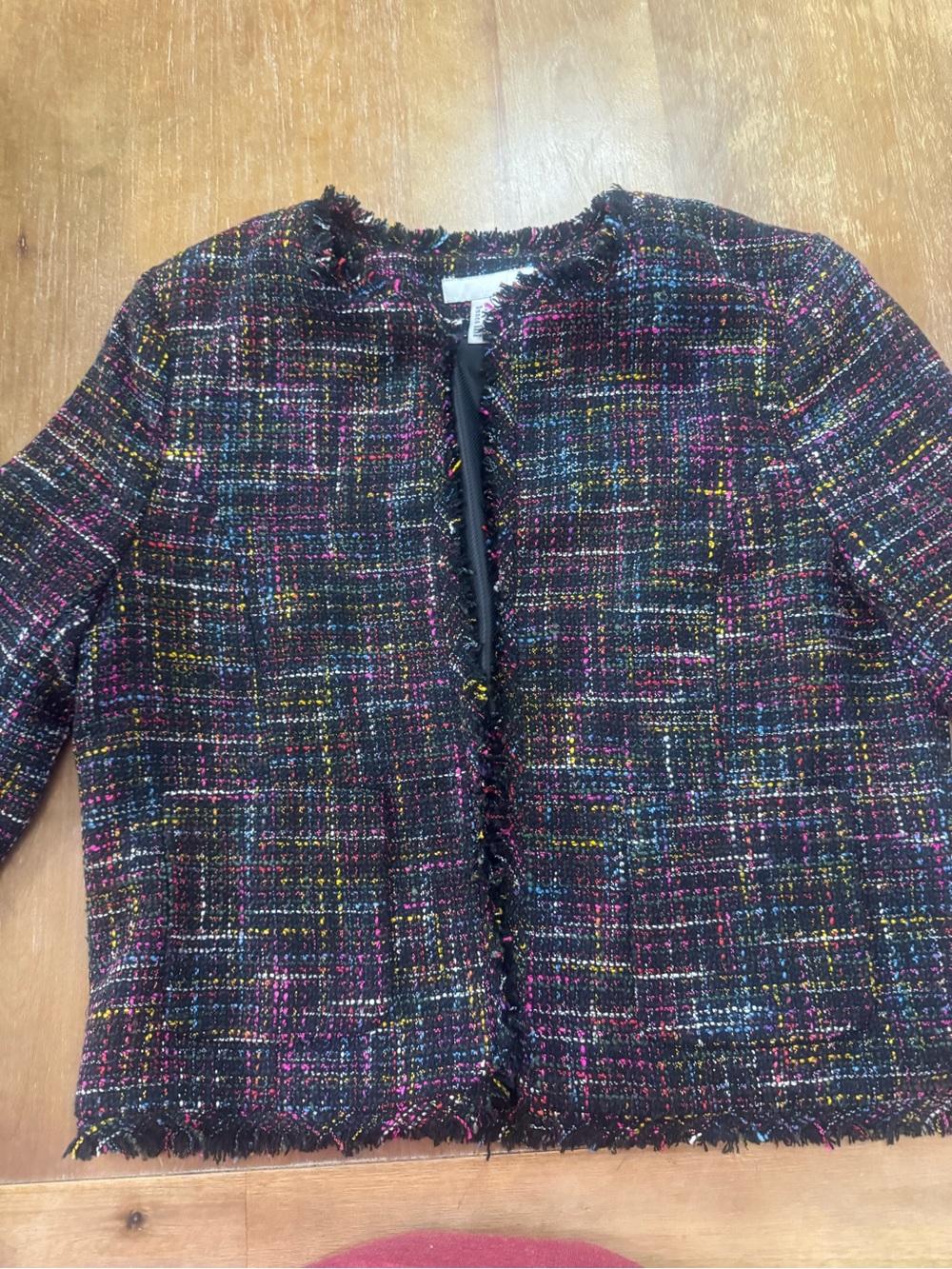 H&M Black Multicolor Tweed Blazer Jacket